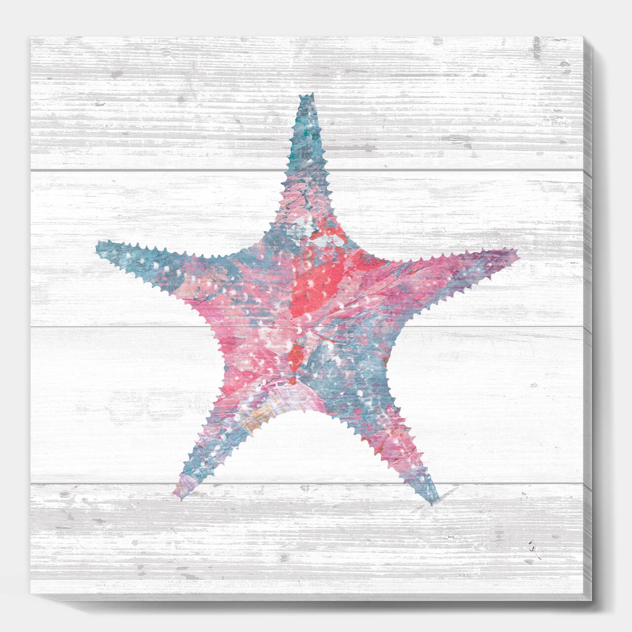 Designart - Pink Starfish Ocean Life - Nautical & Coastal Canvas Art